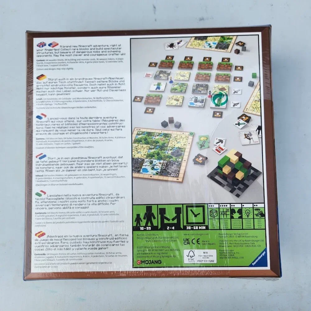 NEW Ravensburger Minecraft Board Game Builders & Biomes Strategy Family Game Nig
